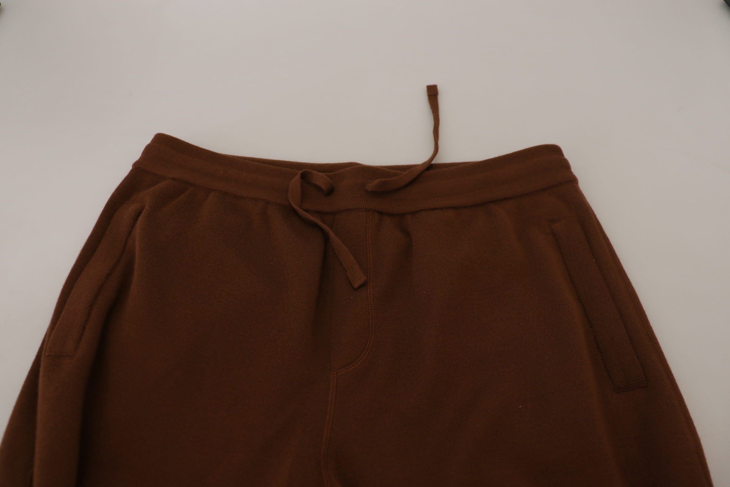 Dolce &amp; Gabbana Elegante Jogginghose aus braunem Kaschmir