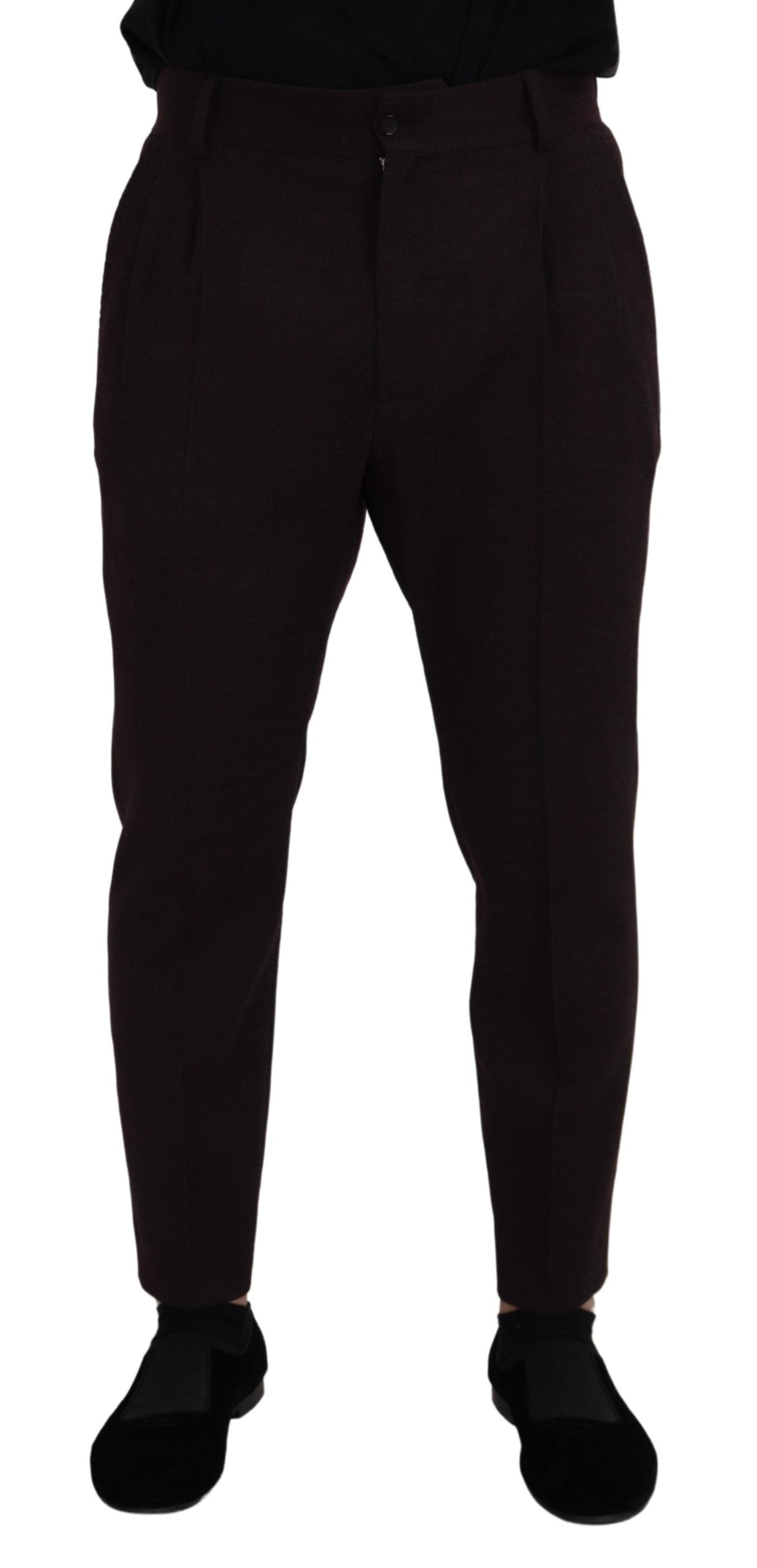 Dolce &amp; Gabbana Elegante Hose aus brauner Baumwollmischung