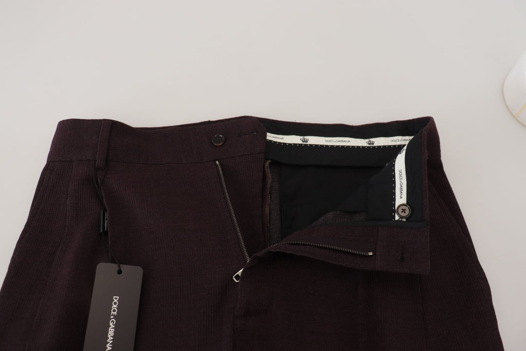 Dolce &amp; Gabbana Elegante Hose aus brauner Baumwollmischung