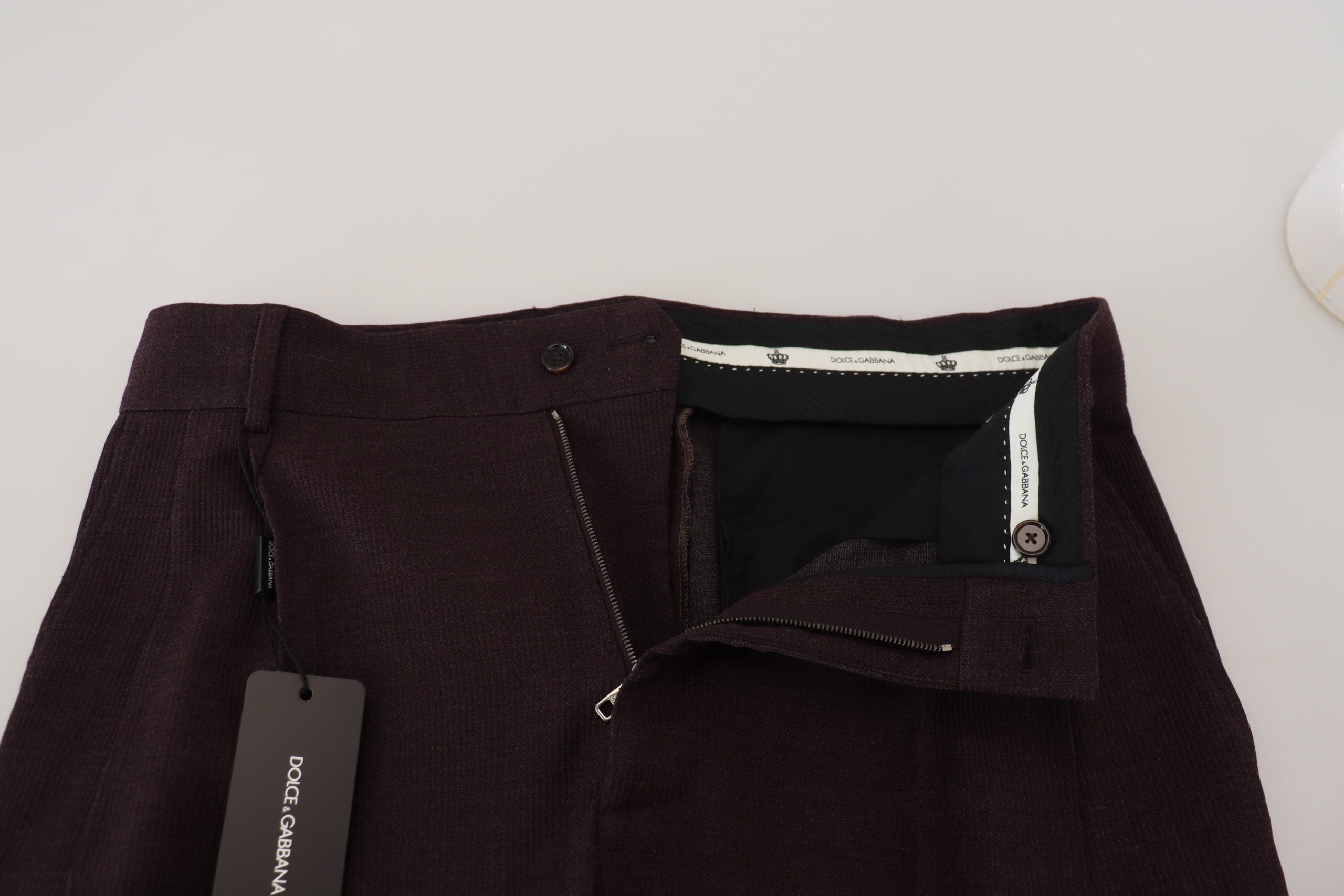 Dolce &amp; Gabbana Elegante Hose aus brauner Baumwollmischung