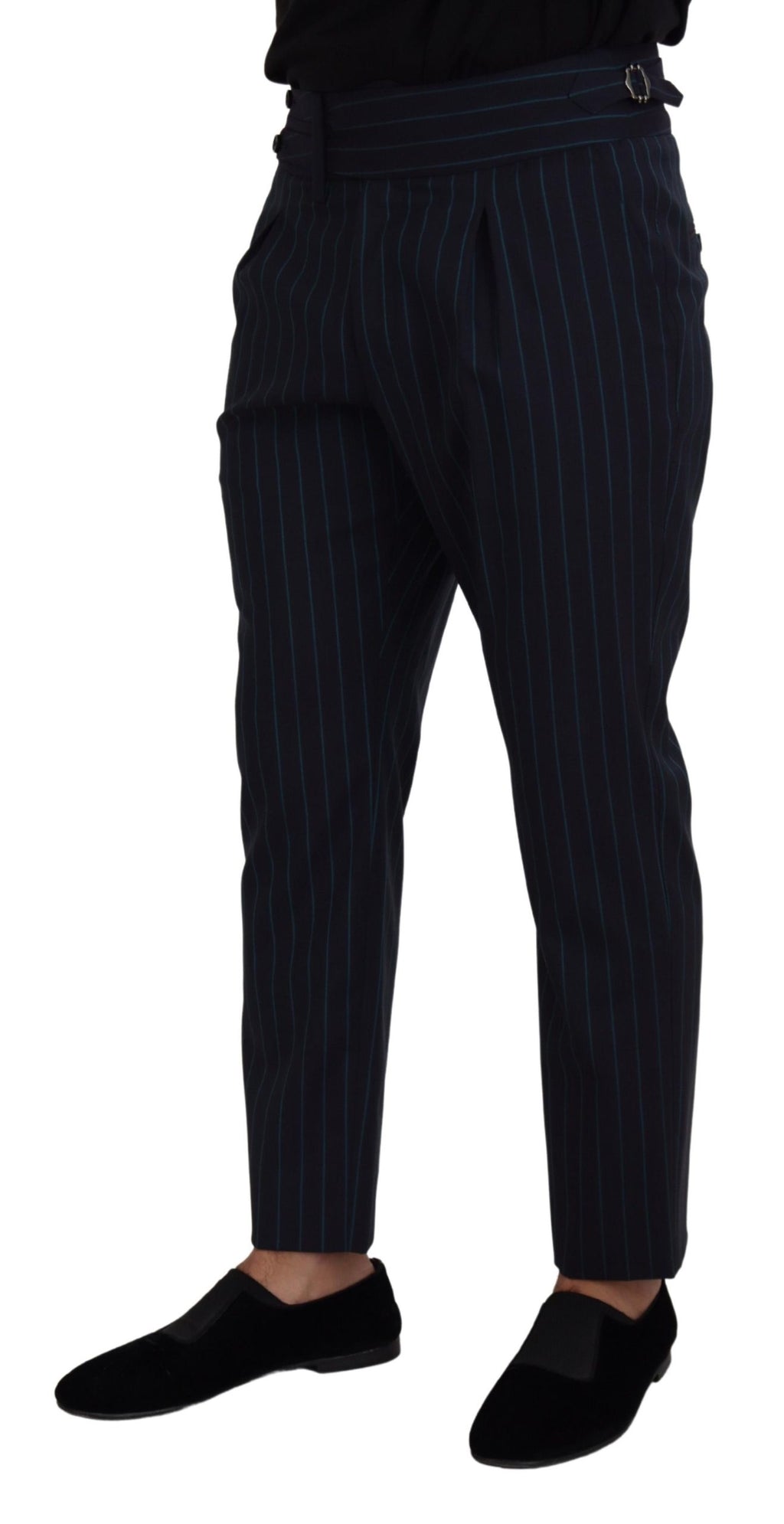 Pantalon élégant en laine vierge à rayures Dolce &amp; Gabbana