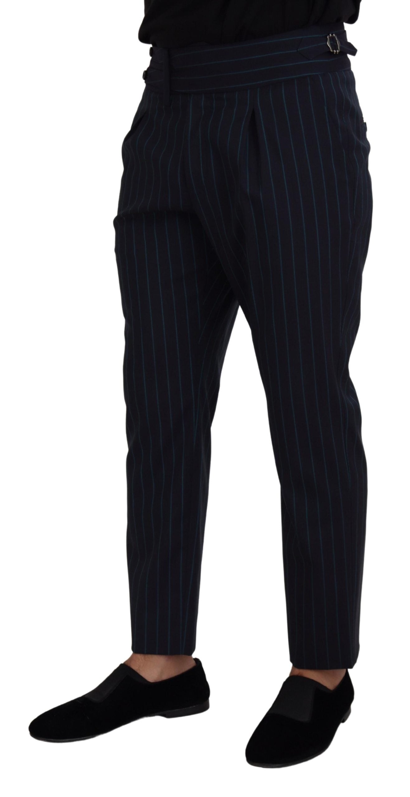 Pantalon élégant en laine vierge à rayures Dolce &amp; Gabbana