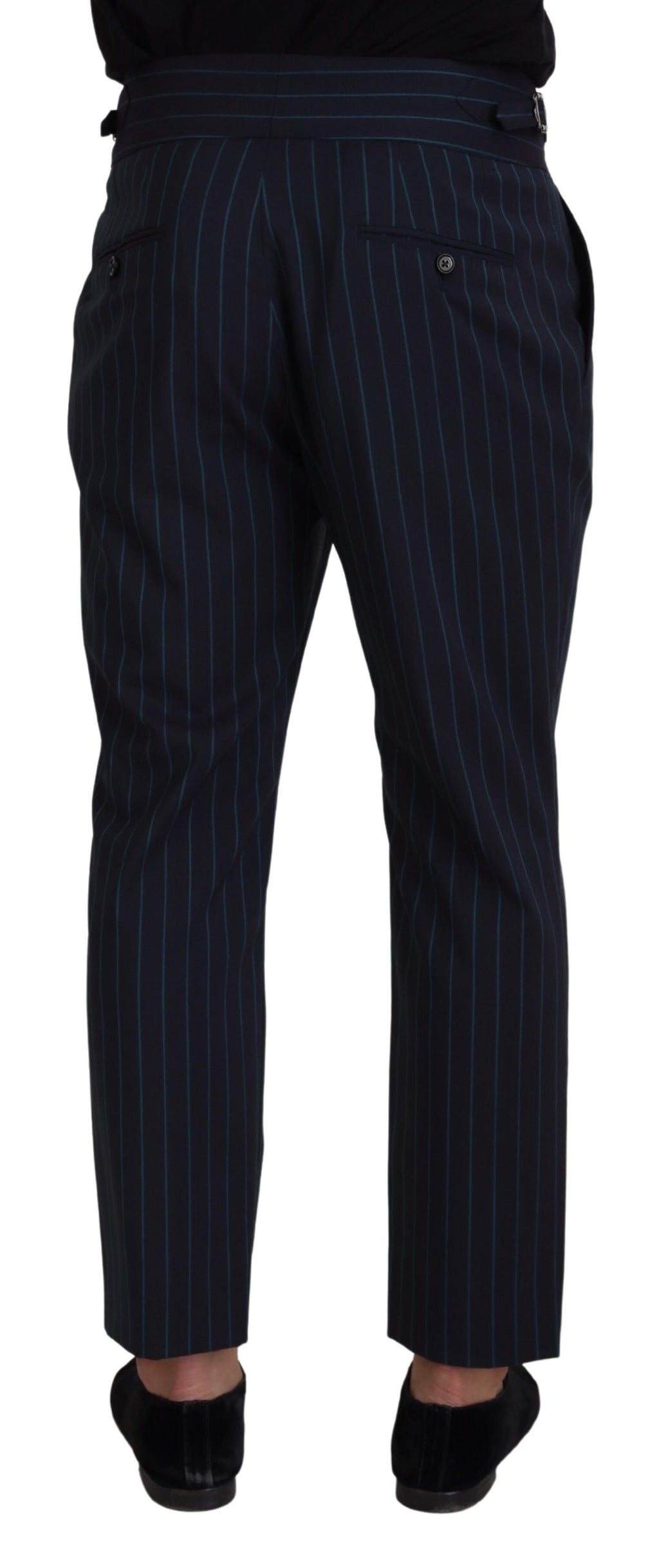 Pantalon élégant en laine vierge à rayures Dolce &amp; Gabbana