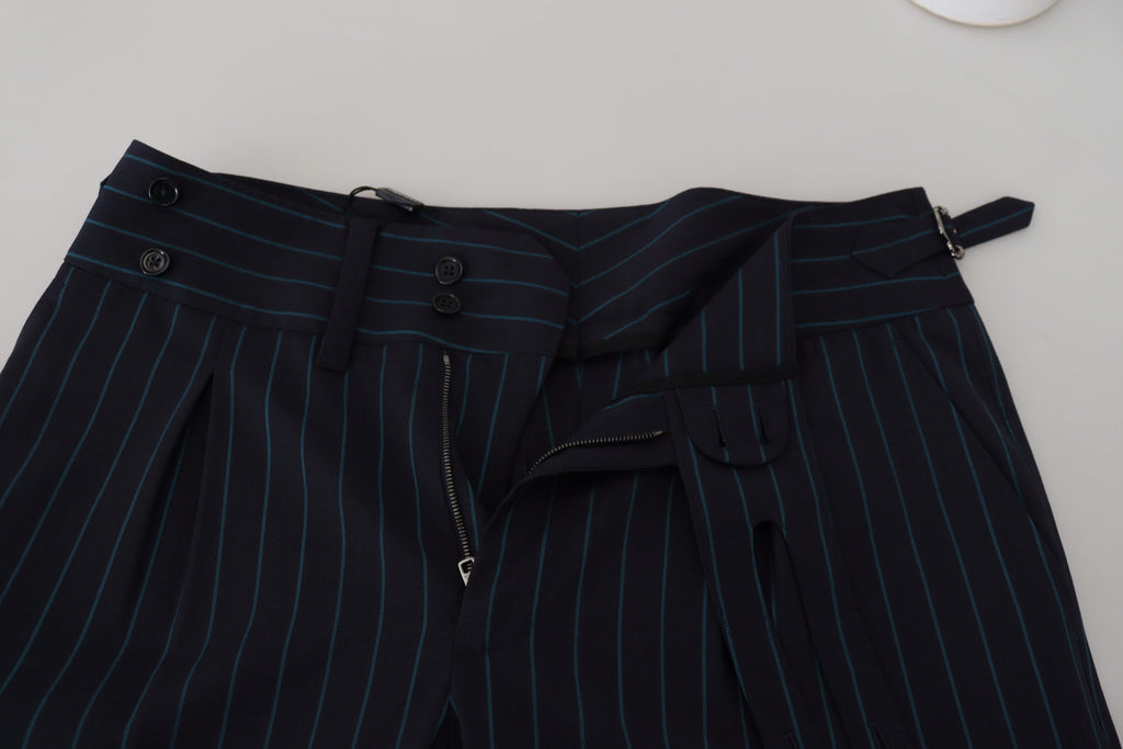 Pantalon élégant en laine vierge à rayures Dolce &amp; Gabbana