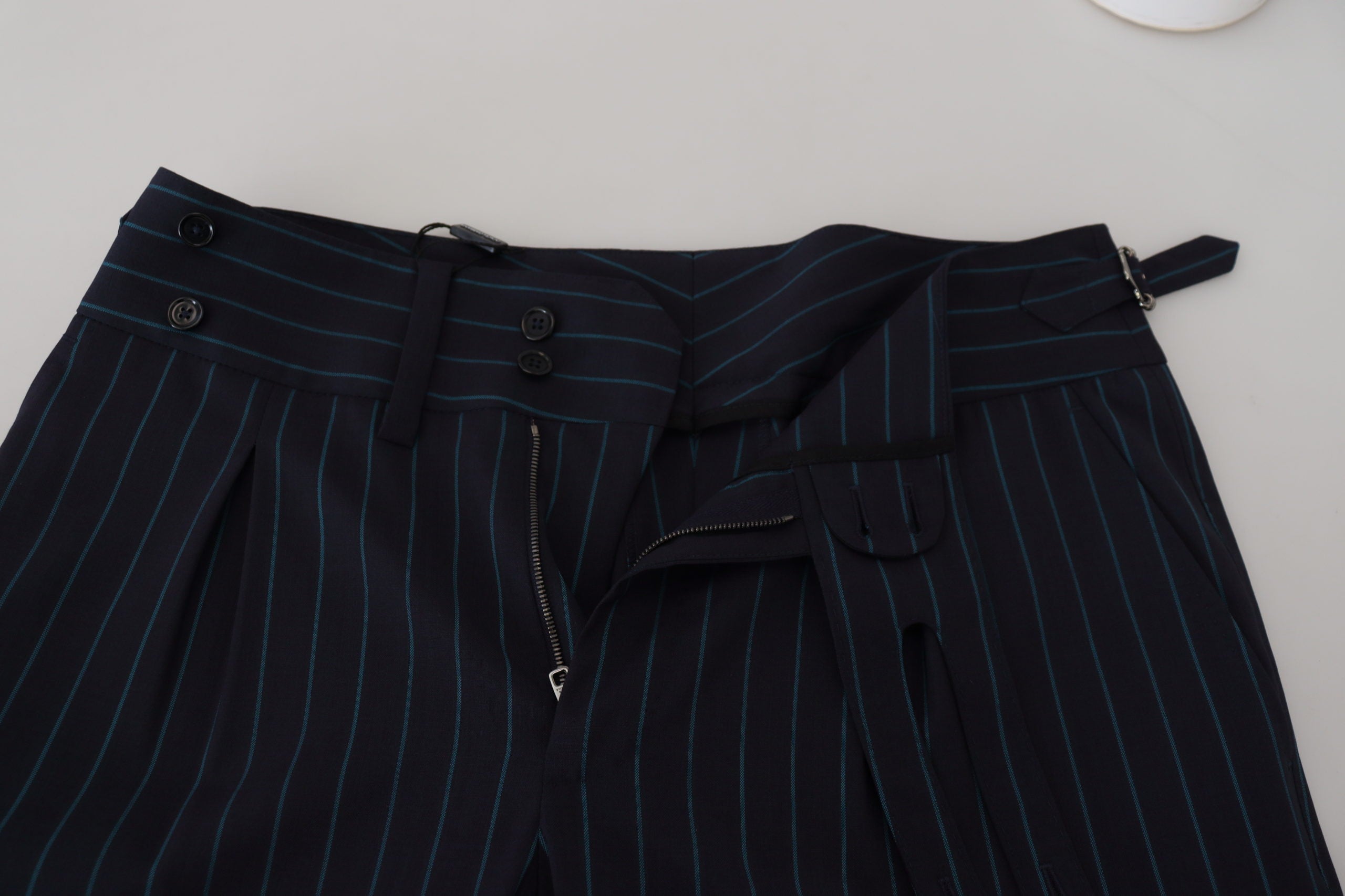 Pantalon élégant en laine vierge à rayures Dolce &amp; Gabbana