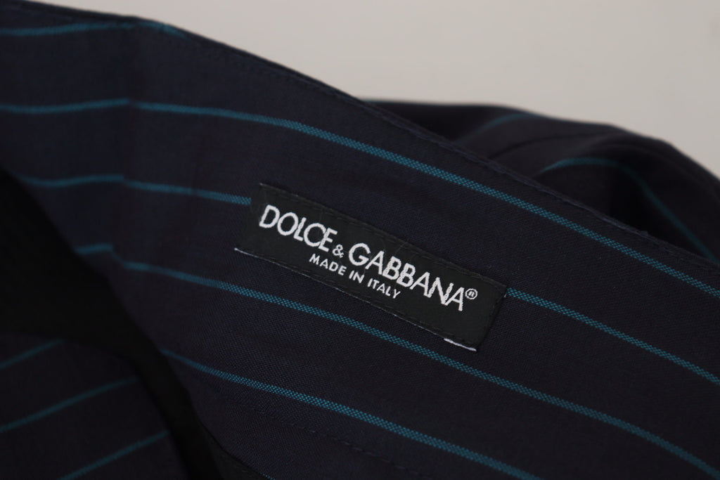 Pantalon élégant en laine vierge à rayures Dolce &amp; Gabbana