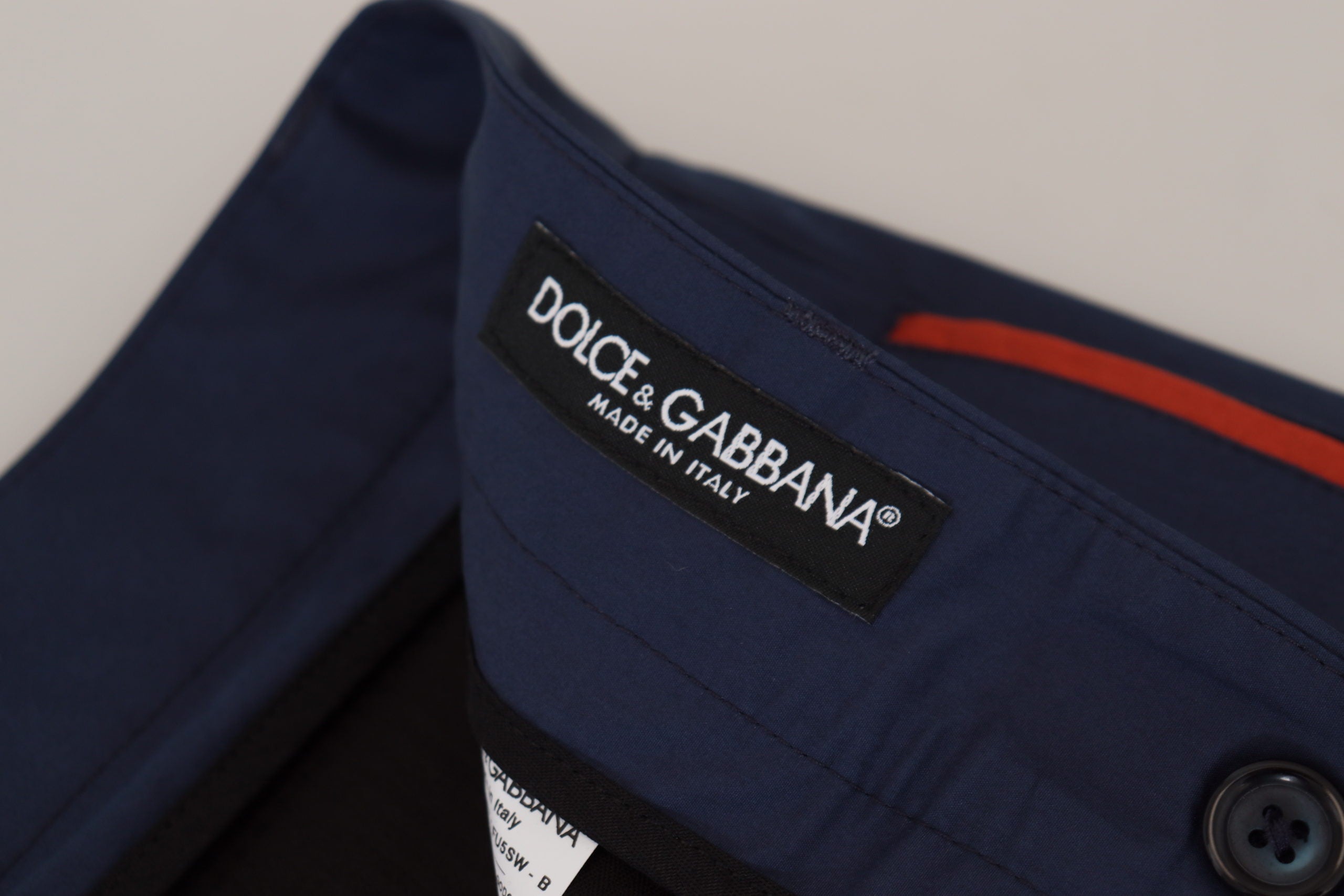 Dolce &amp; Gabbana Elegante blaue Baumwoll-Seidenhose