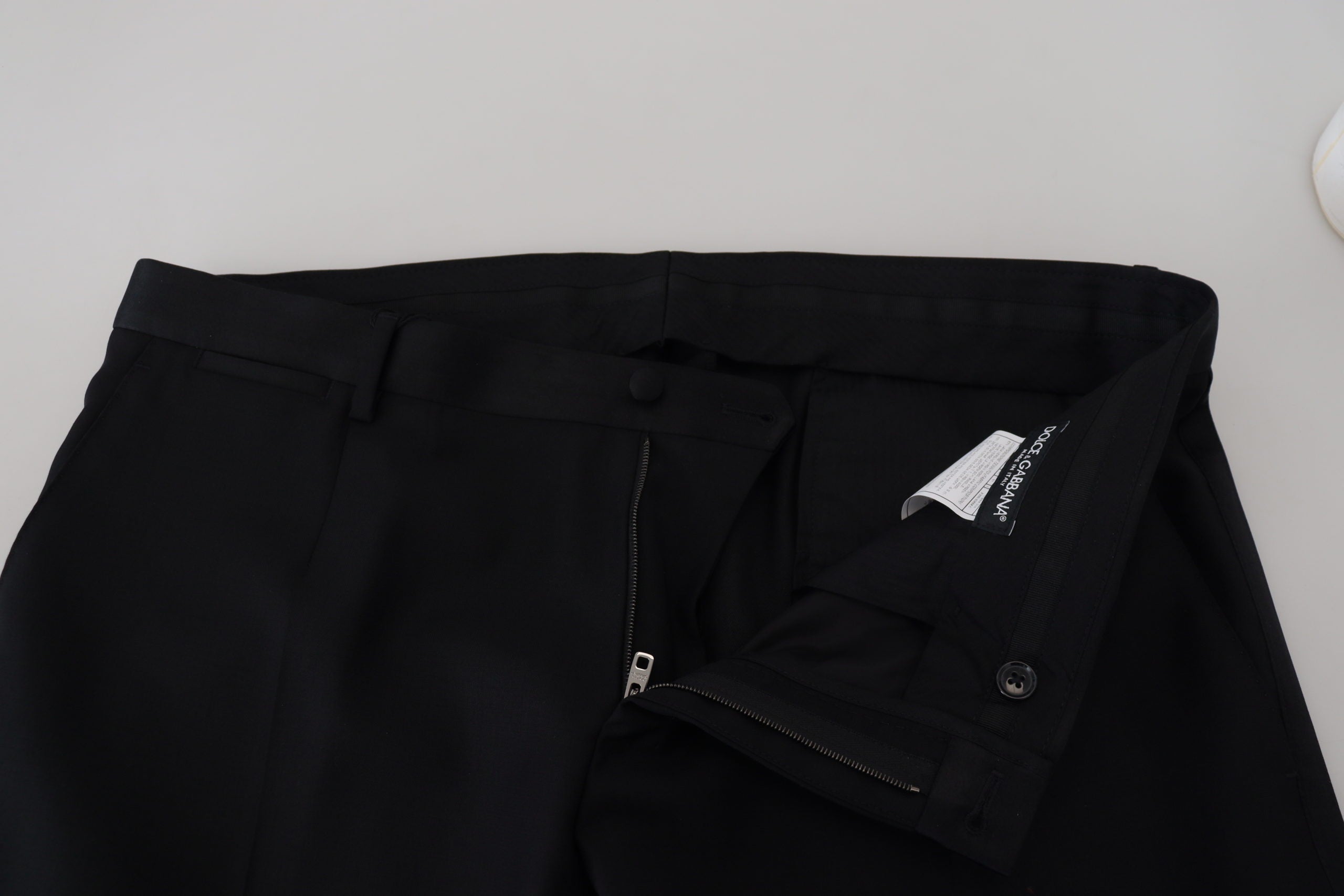Dolce &amp; Gabbana Elegante schwarze Hose aus Schurwollmischung
