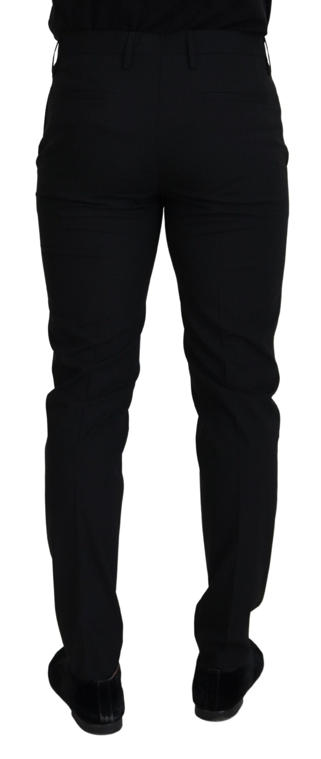 Dolce &amp; Gabbana Elegante schwarze Hose aus Wollmischung