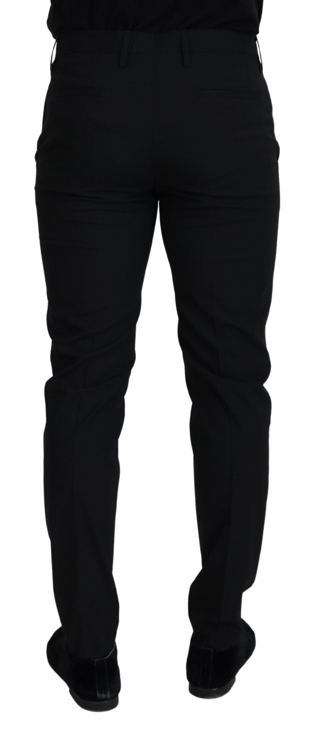 Dolce &amp; Gabbana Elegante schwarze Hose aus Wollmischung