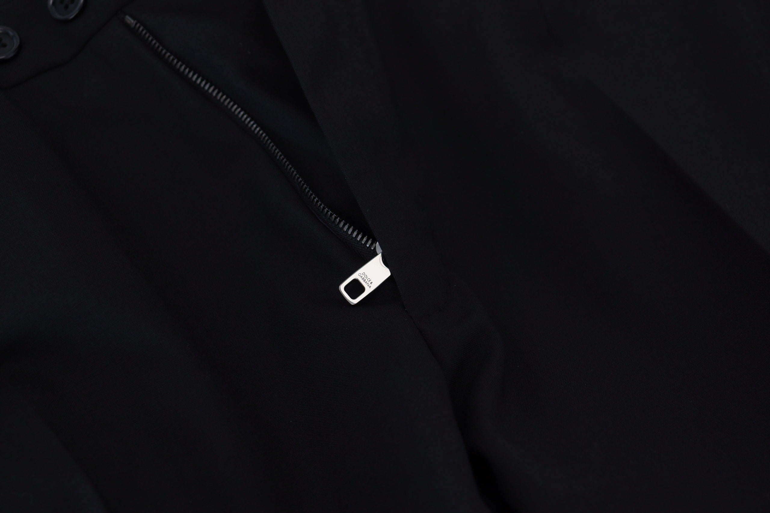 Dolce &amp; Gabbana Elegante schwarze Hose aus Wollmischung