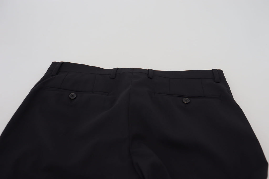 Dolce &amp; Gabbana Elegante schwarze Hose aus Wollmischung