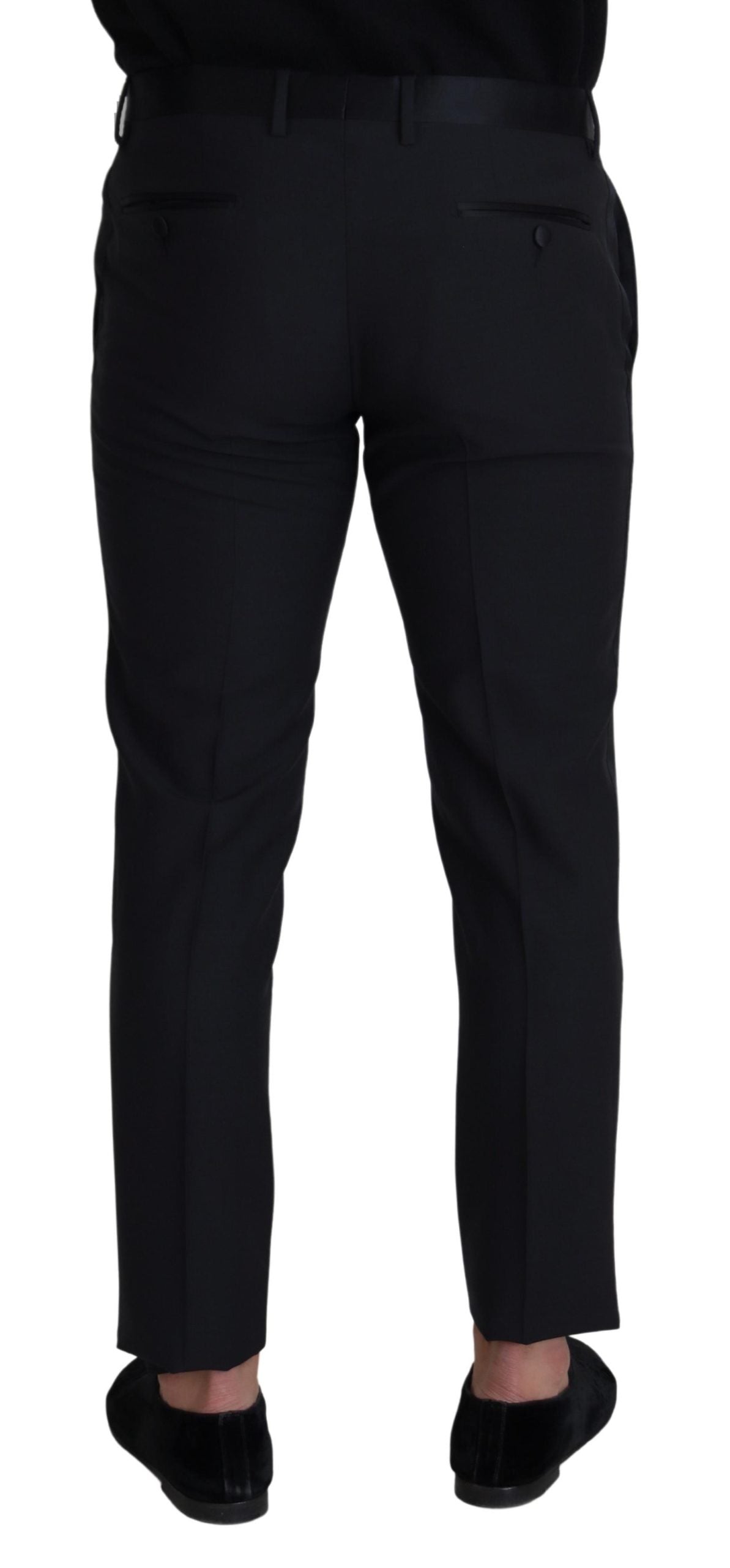 Dolce &amp; Gabbana Elegante schwarze Hose aus Wollmischung