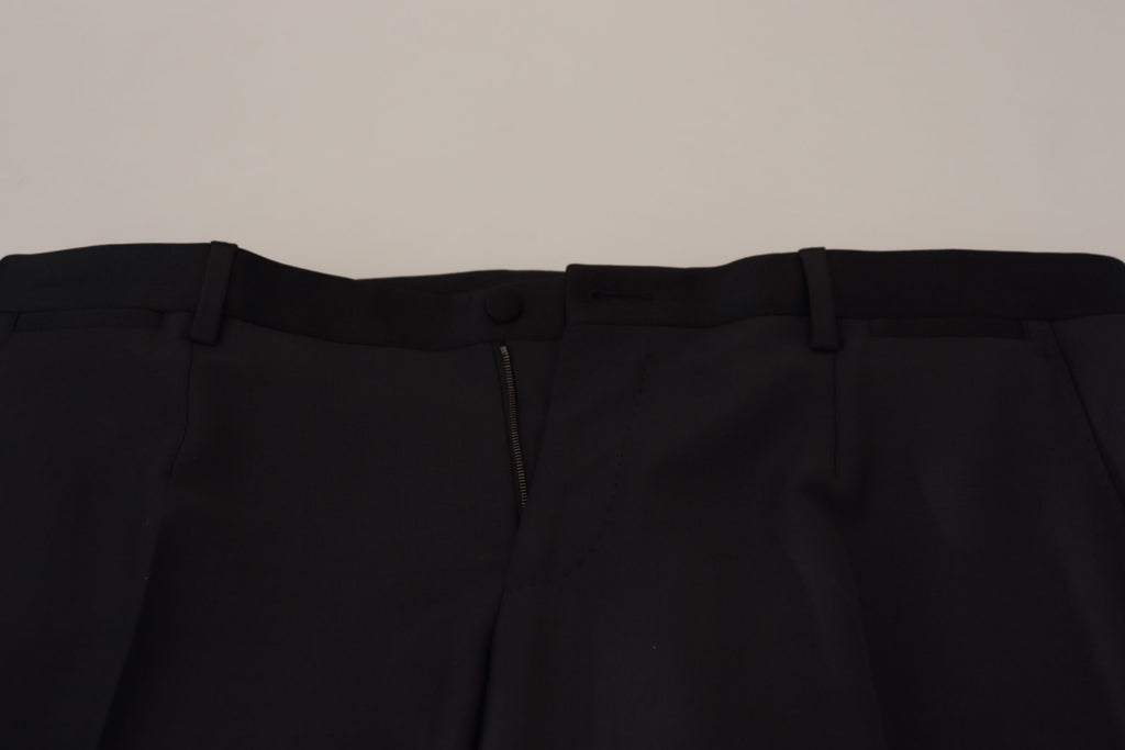 Dolce &amp; Gabbana Elegante schwarze Hose aus Wollmischung