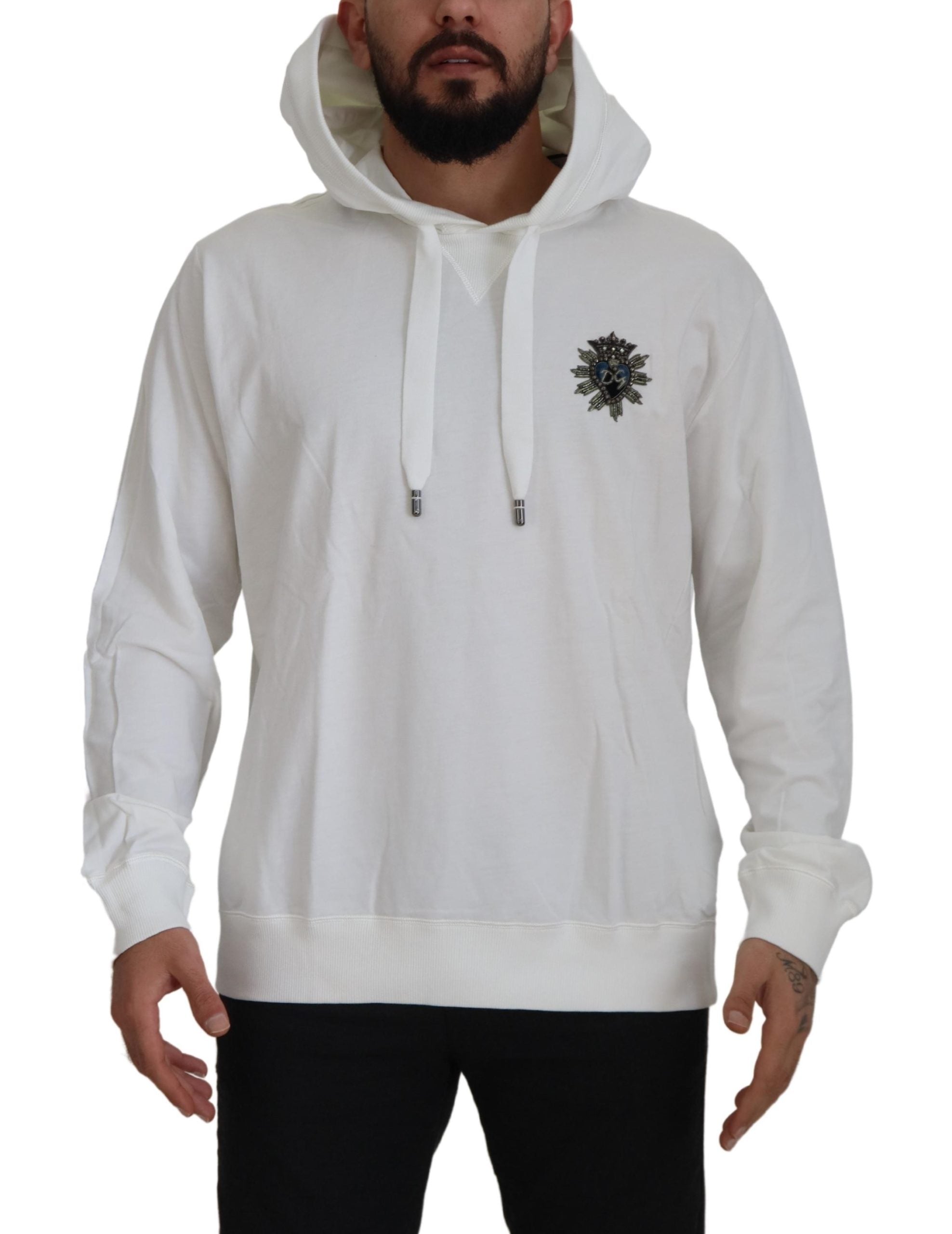 Superbe pull à capuche blanc Dolce &amp; Gabbana