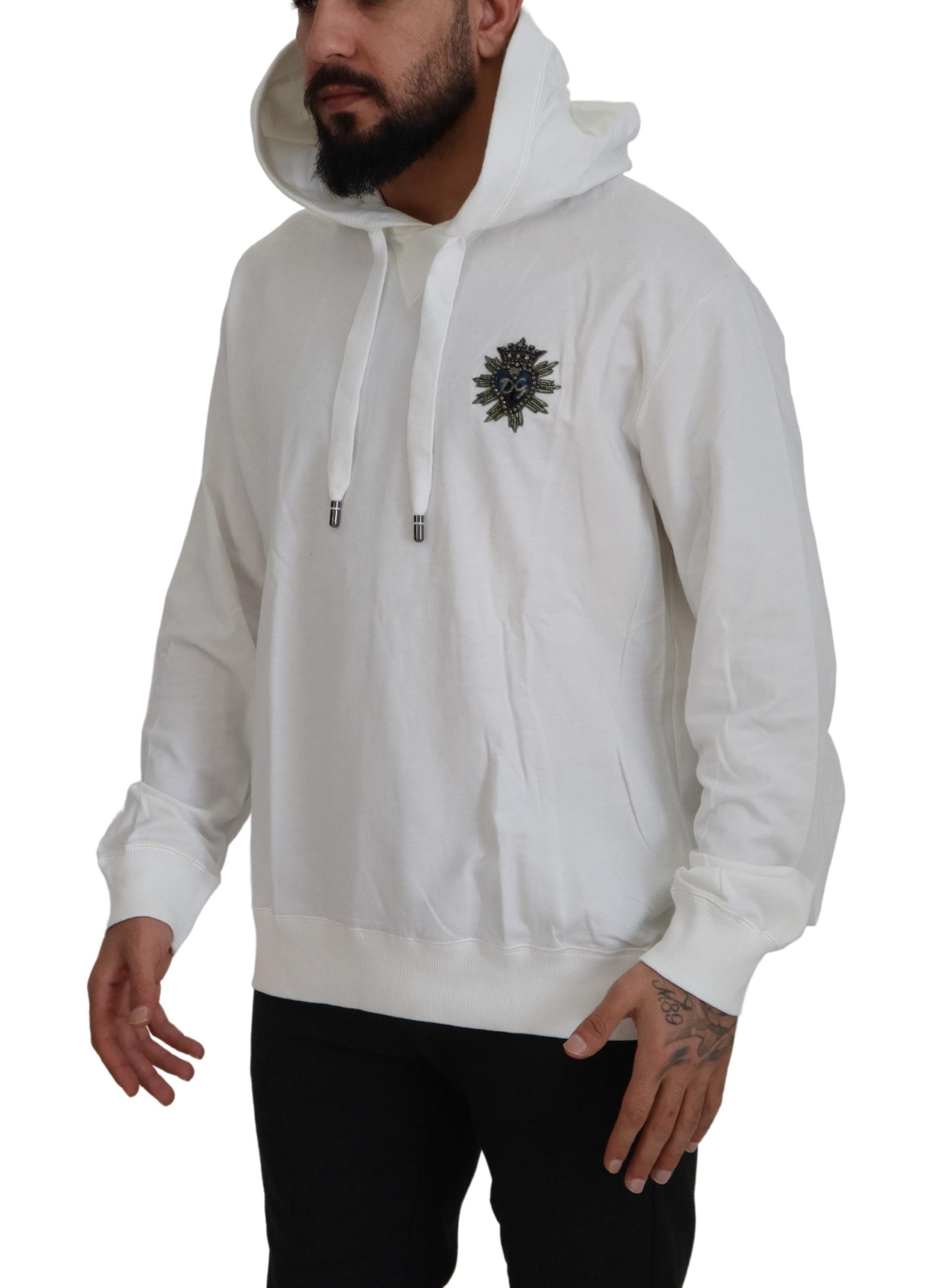 Superbe pull à capuche blanc Dolce &amp; Gabbana