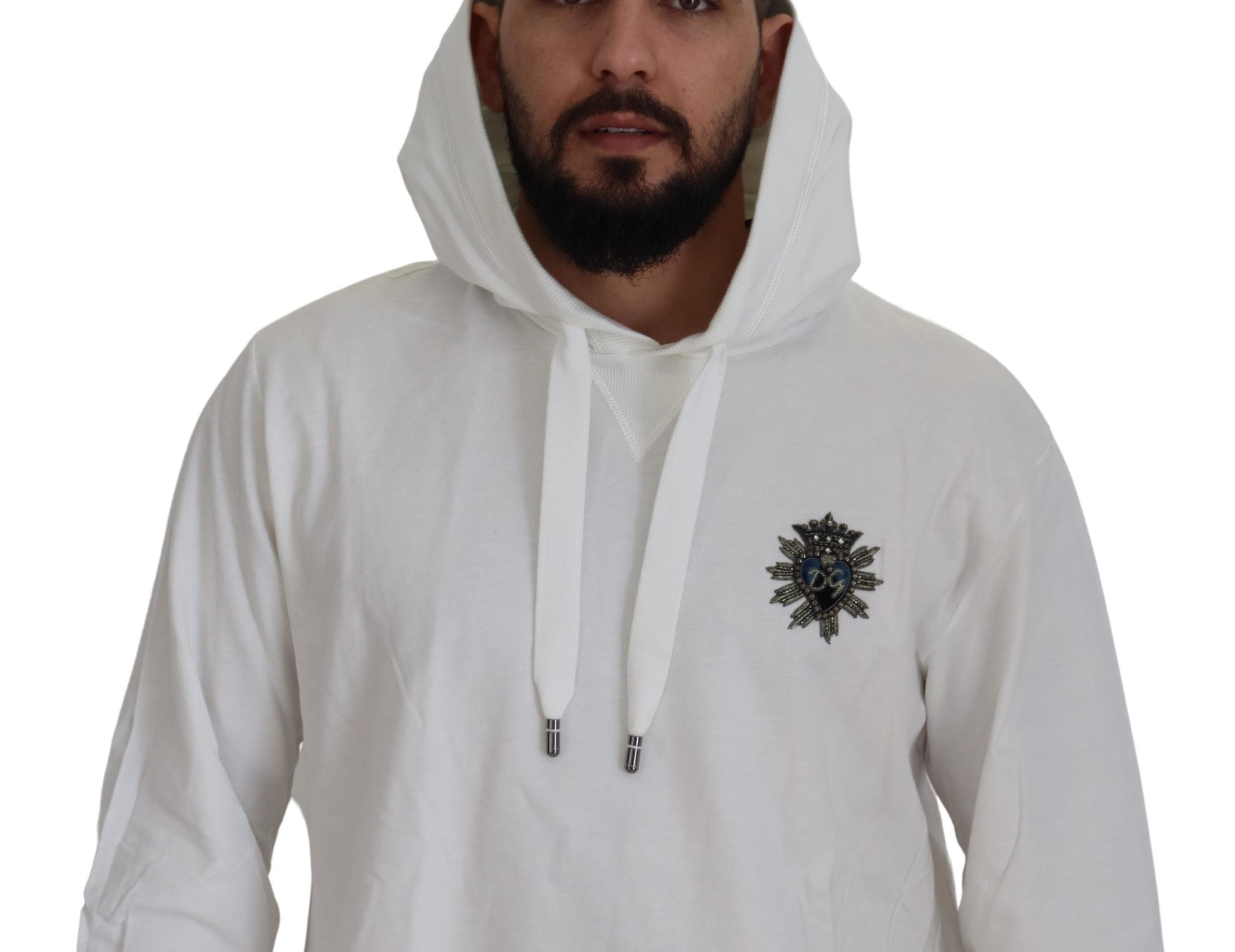 Superbe pull à capuche blanc Dolce &amp; Gabbana