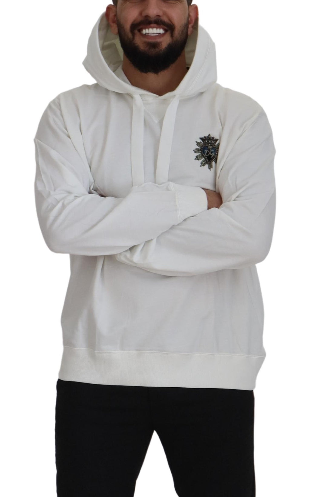 Superbe pull à capuche blanc Dolce &amp; Gabbana