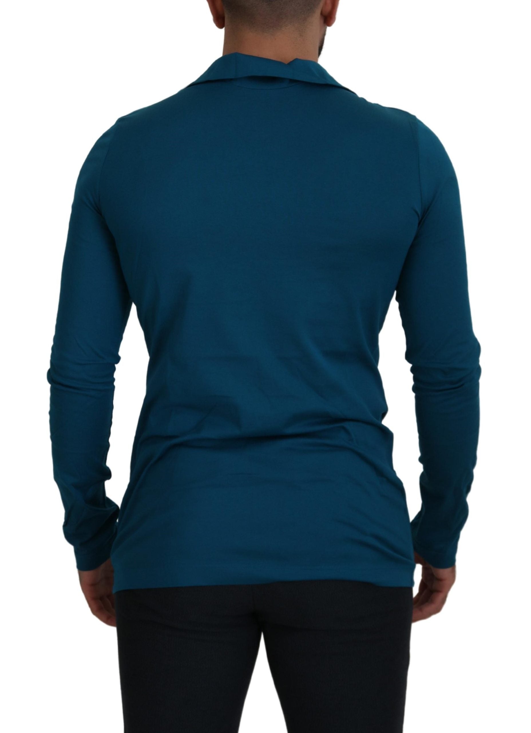 Dolce &amp; Gabbana Eleganter blauer Baumwollpullover