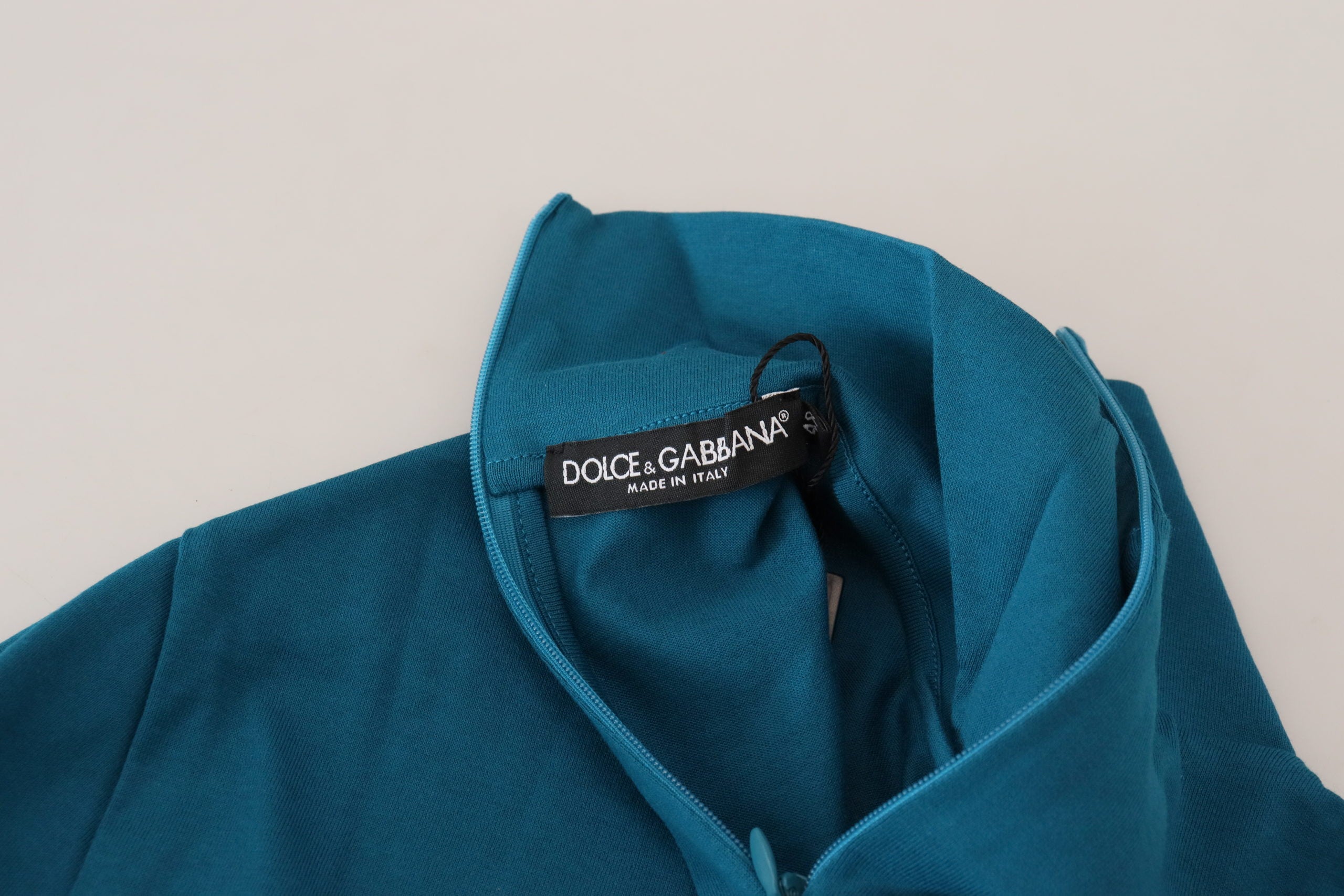Dolce &amp; Gabbana Eleganter blauer Baumwollpullover
