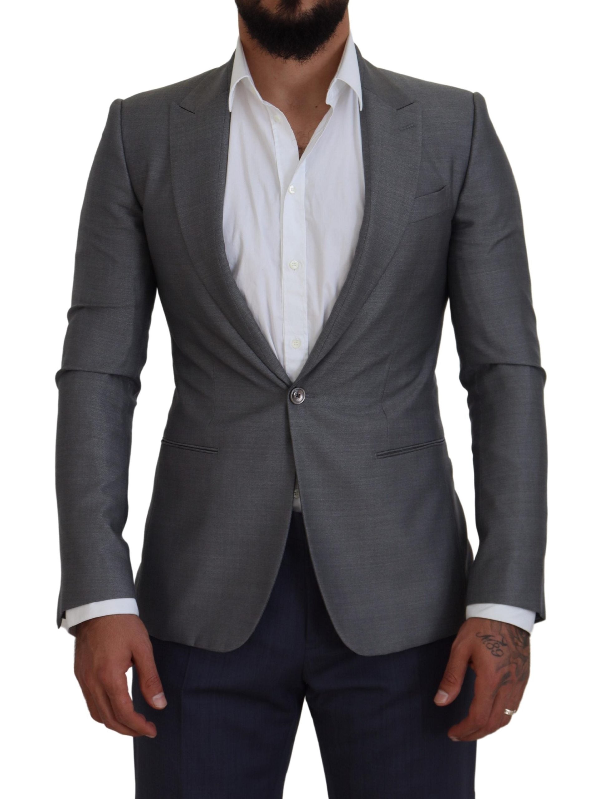 Veste blazer élégante gris clair Sicilia de Dolce &amp; Gabbana