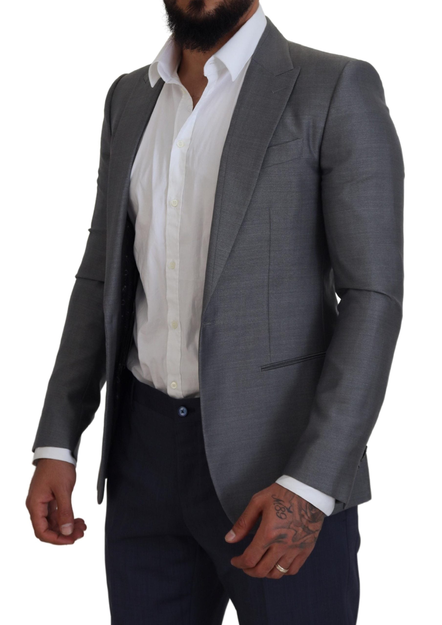 Veste blazer élégante gris clair Sicilia de Dolce &amp; Gabbana