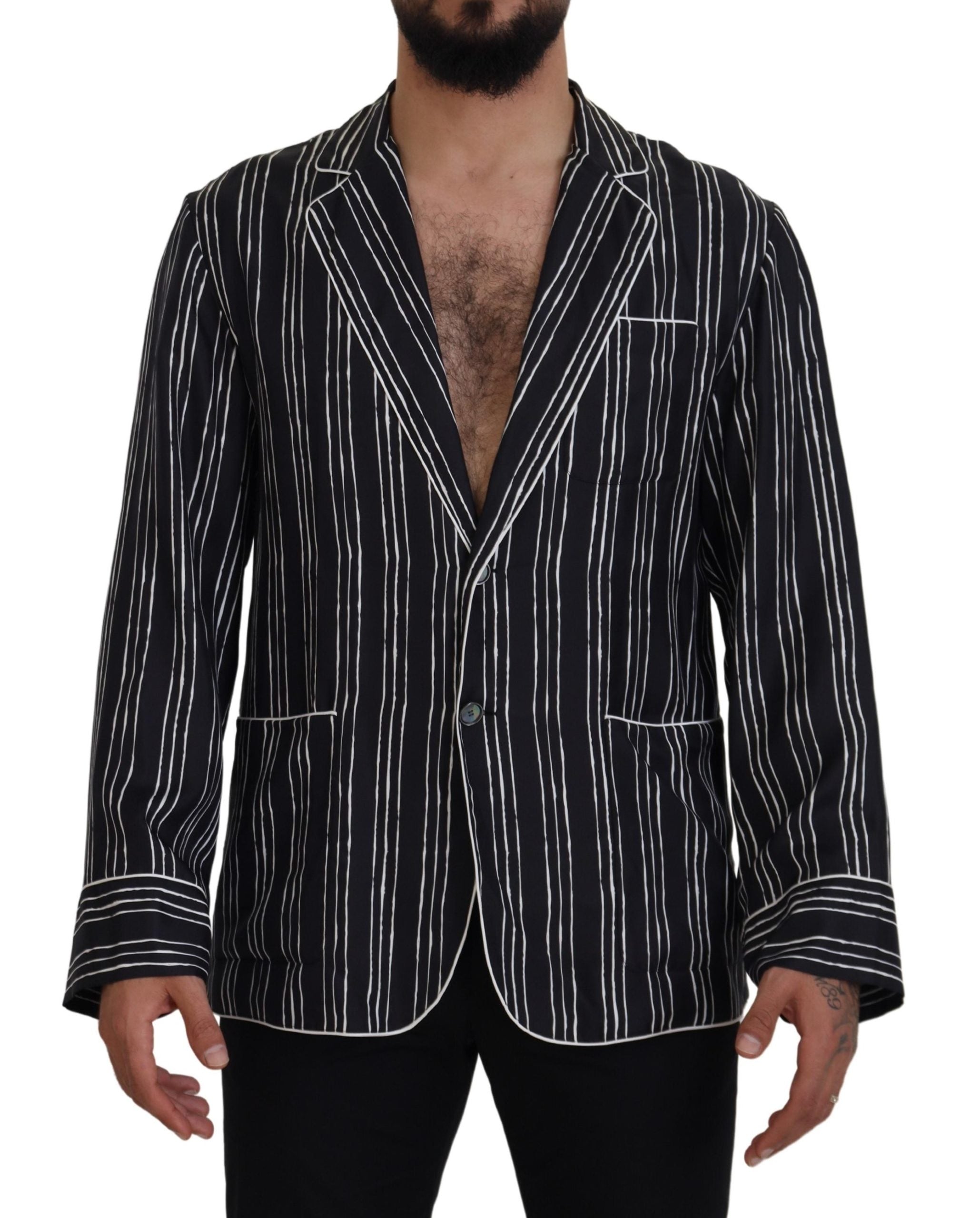 Dolce &amp; Gabbana Élégant haut de pyjama en soie Veste de détente