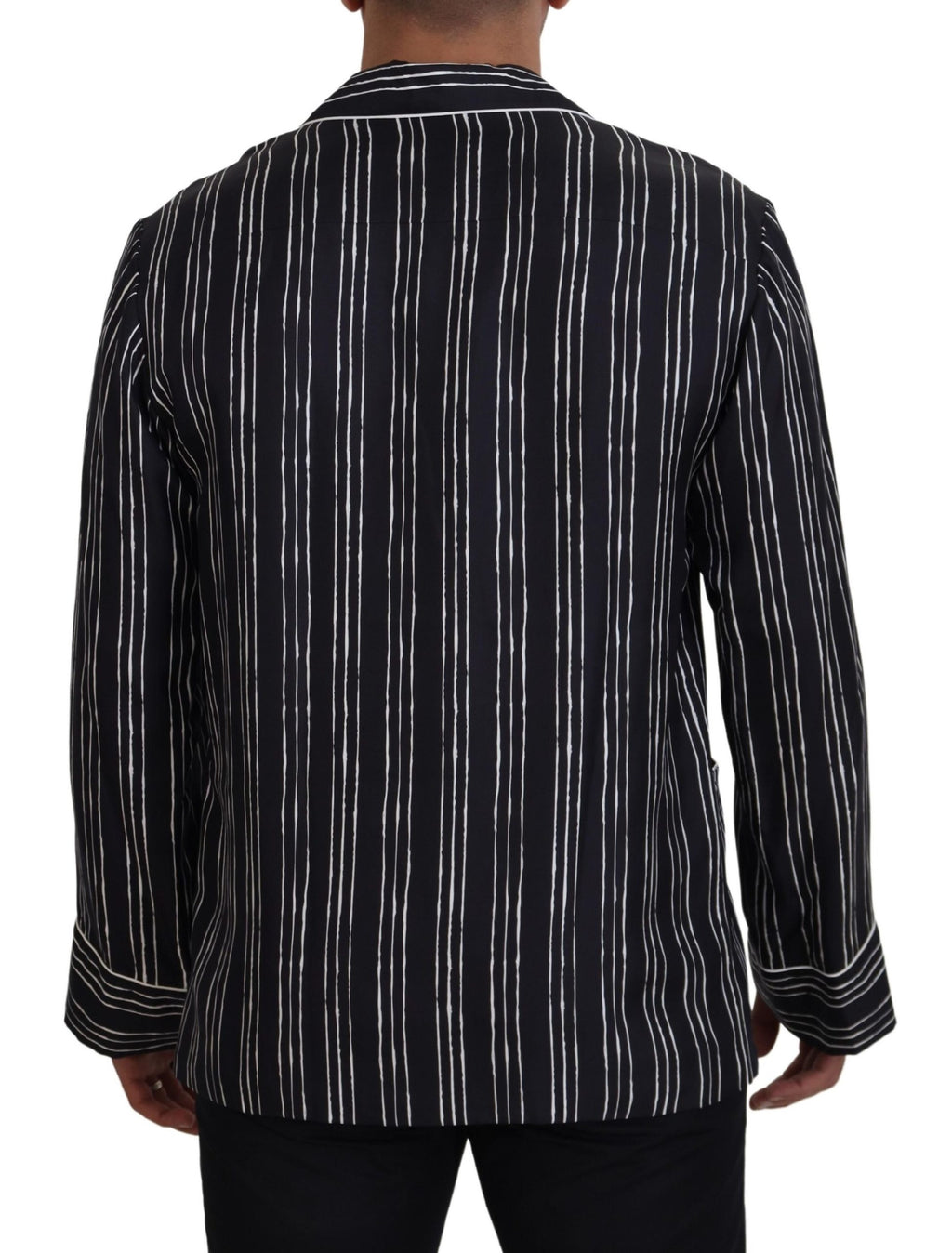Dolce &amp; Gabbana Elegante Seiden-Pyjama-Oberteil-Lounge-Jacke