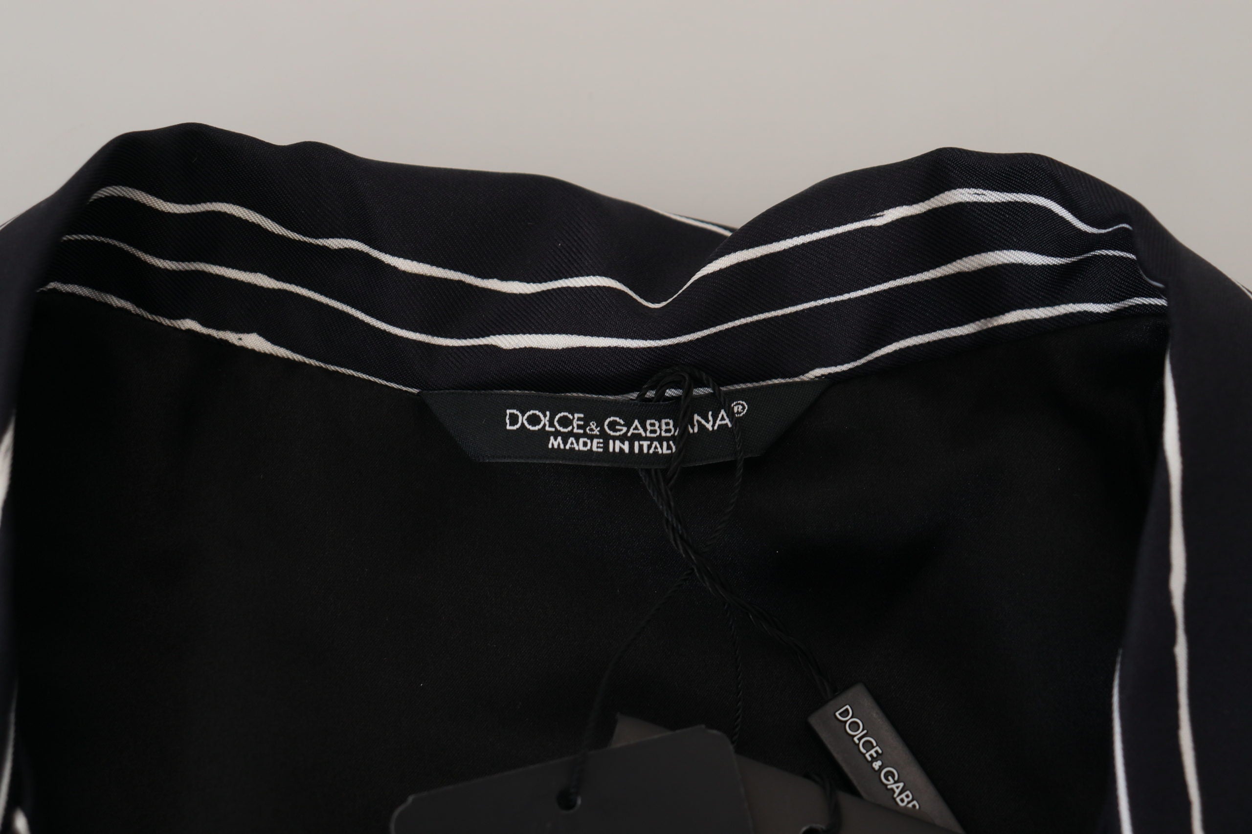 Dolce &amp; Gabbana Élégant haut de pyjama en soie Veste de détente