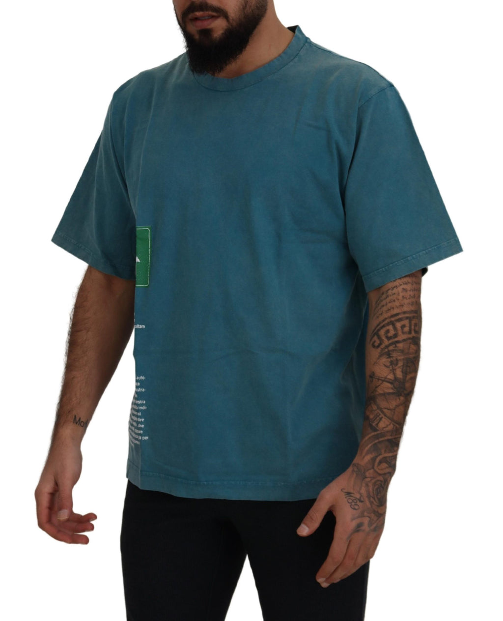 Dolce &amp; Gabbana – Elegantes Baumwoll-T-Shirt mit Rundhalsausschnitt in Blau
