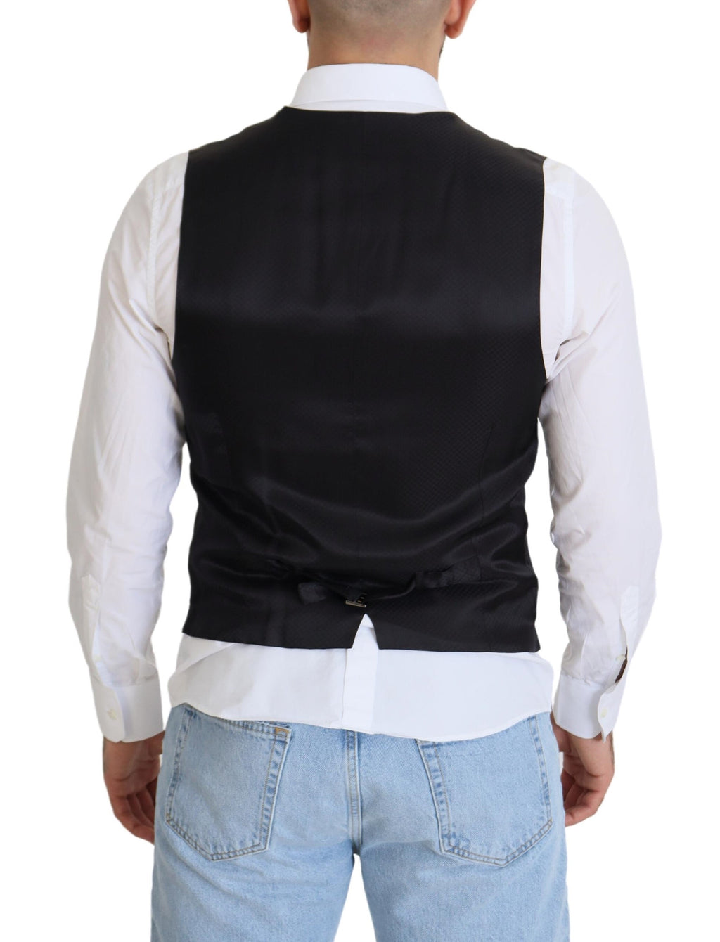 Dolce &amp; Gabbana Élégant gilet noir à boutonnage simple
