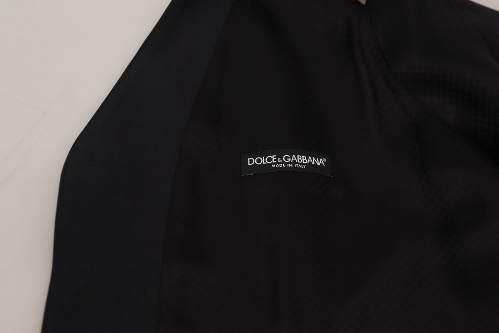 Dolce &amp; Gabbana Élégant gilet noir à boutonnage simple
