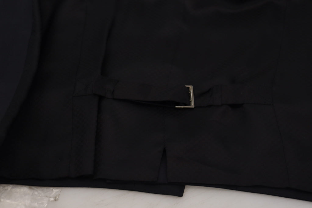 Dolce &amp; Gabbana Élégant gilet noir à boutonnage simple