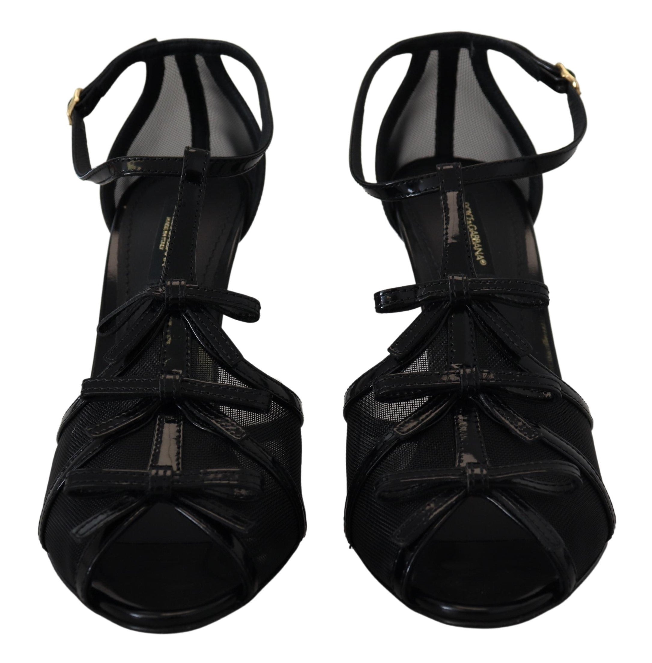 Sandales à talons aiguilles noires élégantes Dolce &amp; Gabbana