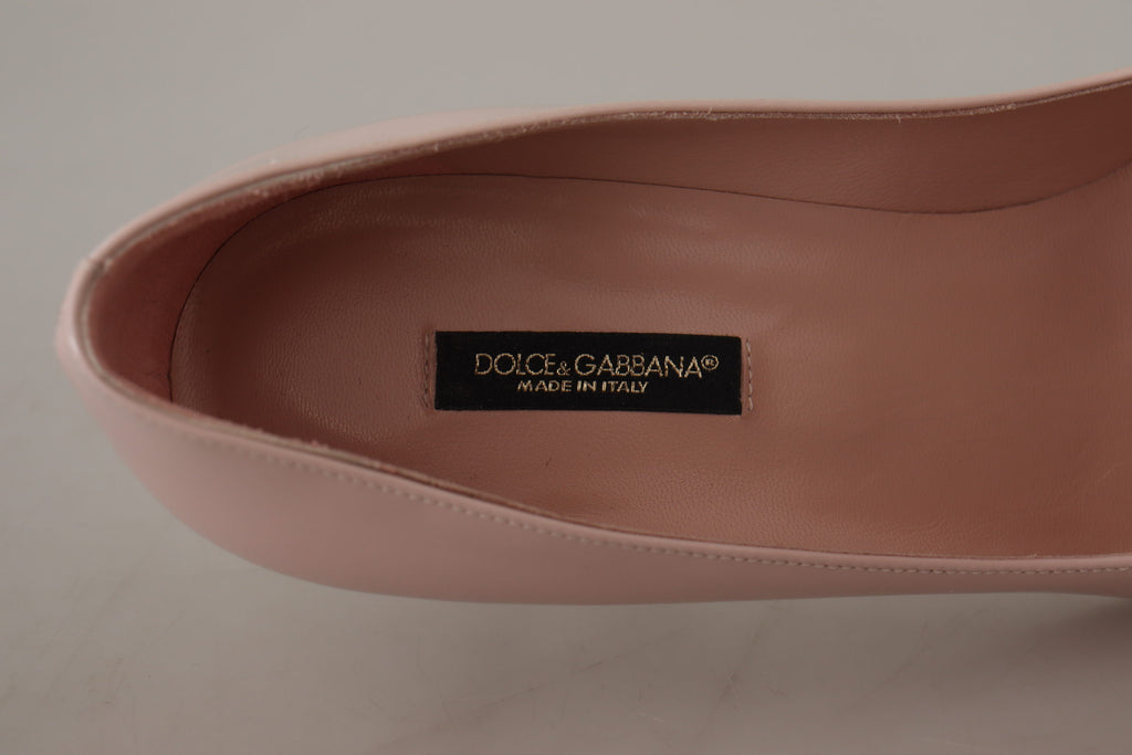 Escarpins élégants en cuir verni rose Dolce &amp; Gabbana