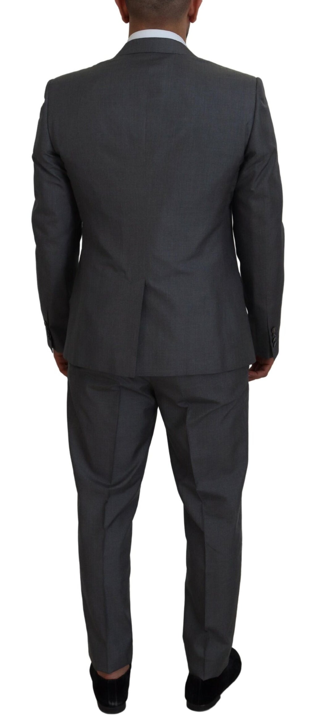 Dolce &amp; Gabbana – Eleganter, dreiteiliger Martini-Anzug in Slim Fit, Silber