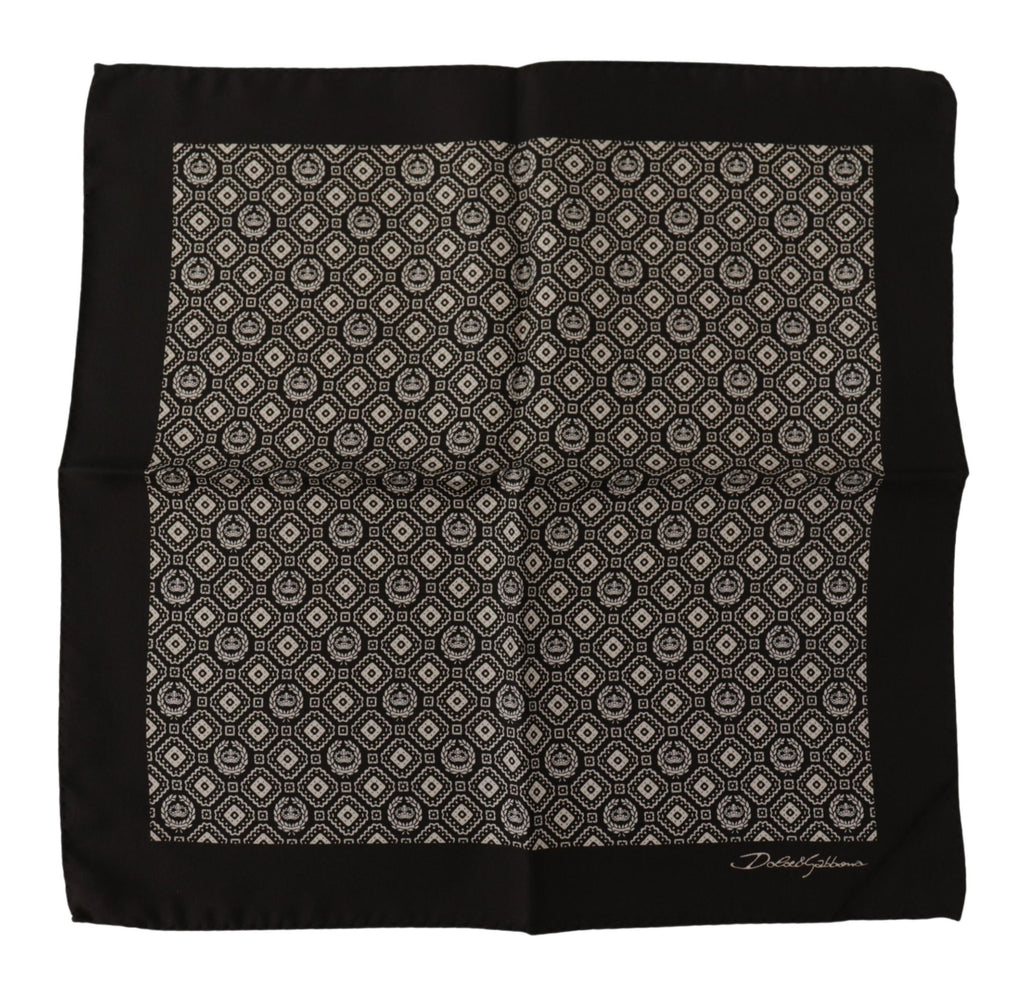Dolce &amp; Gabbana Eleganter schwarzer Seidenschal für Herren