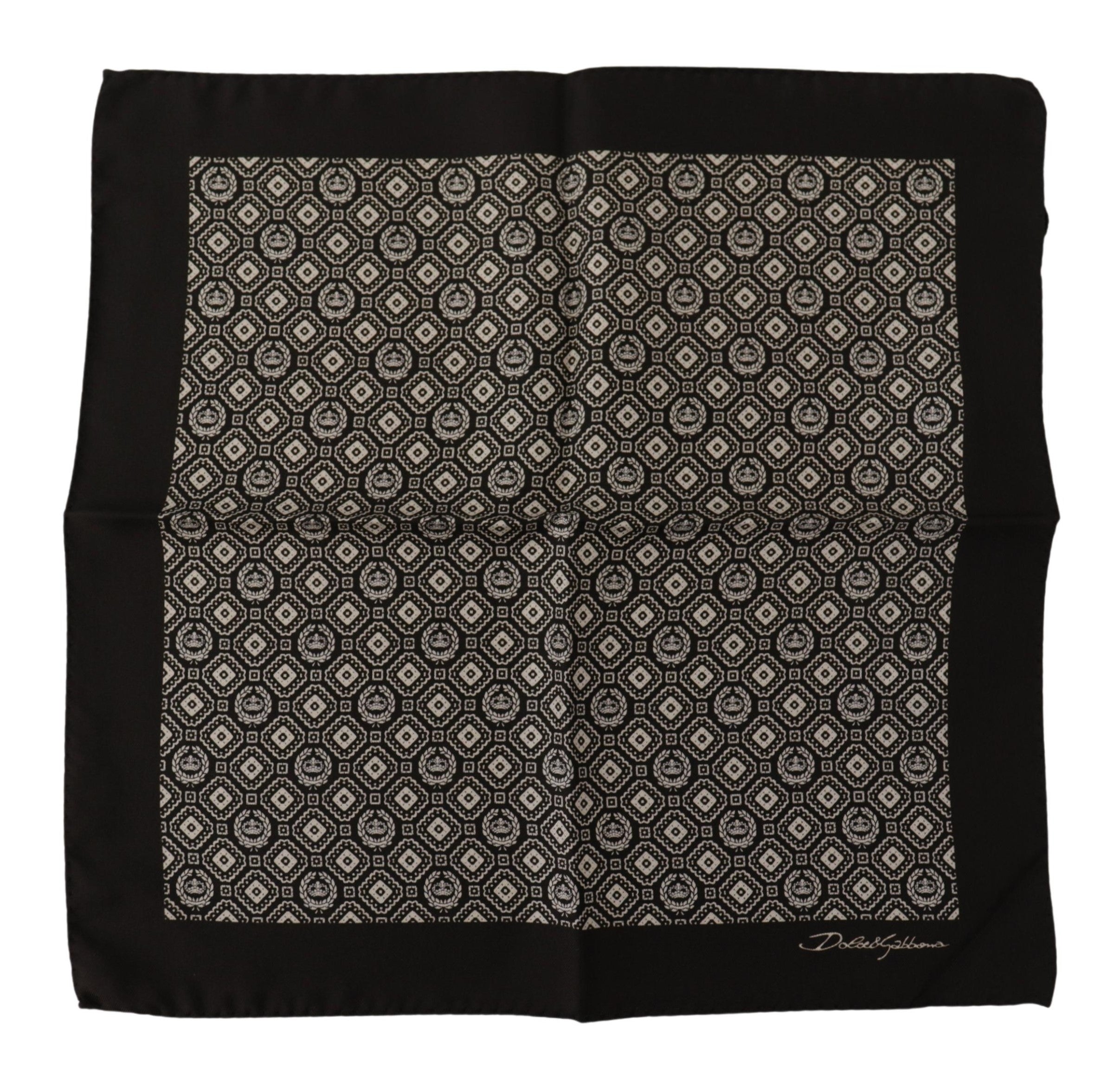 Dolce &amp; Gabbana Eleganter schwarzer Seidenschal für Herren