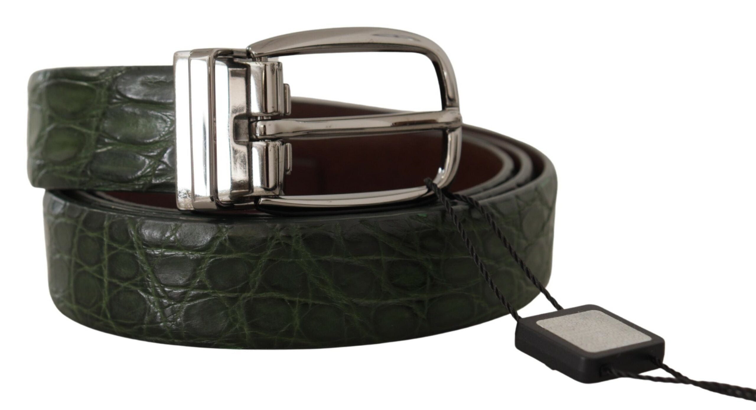 Ceinture élégante en cuir italien crocodile Dolce &amp; Gabbana