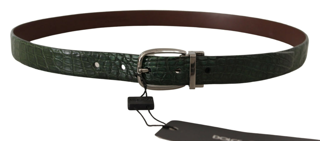 Ceinture élégante en cuir italien crocodile Dolce &amp; Gabbana