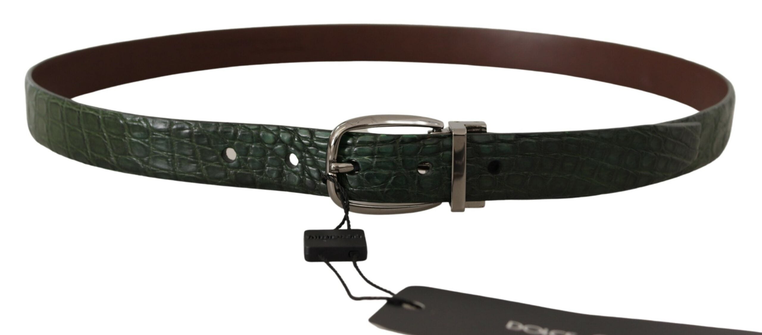 Ceinture élégante en cuir italien crocodile Dolce &amp; Gabbana