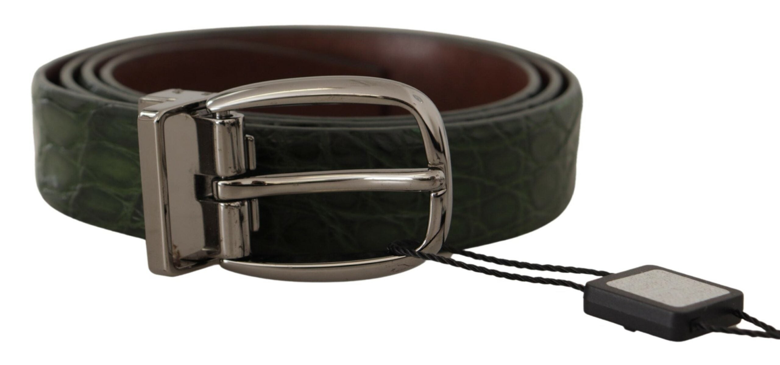 Ceinture élégante en cuir italien crocodile Dolce &amp; Gabbana