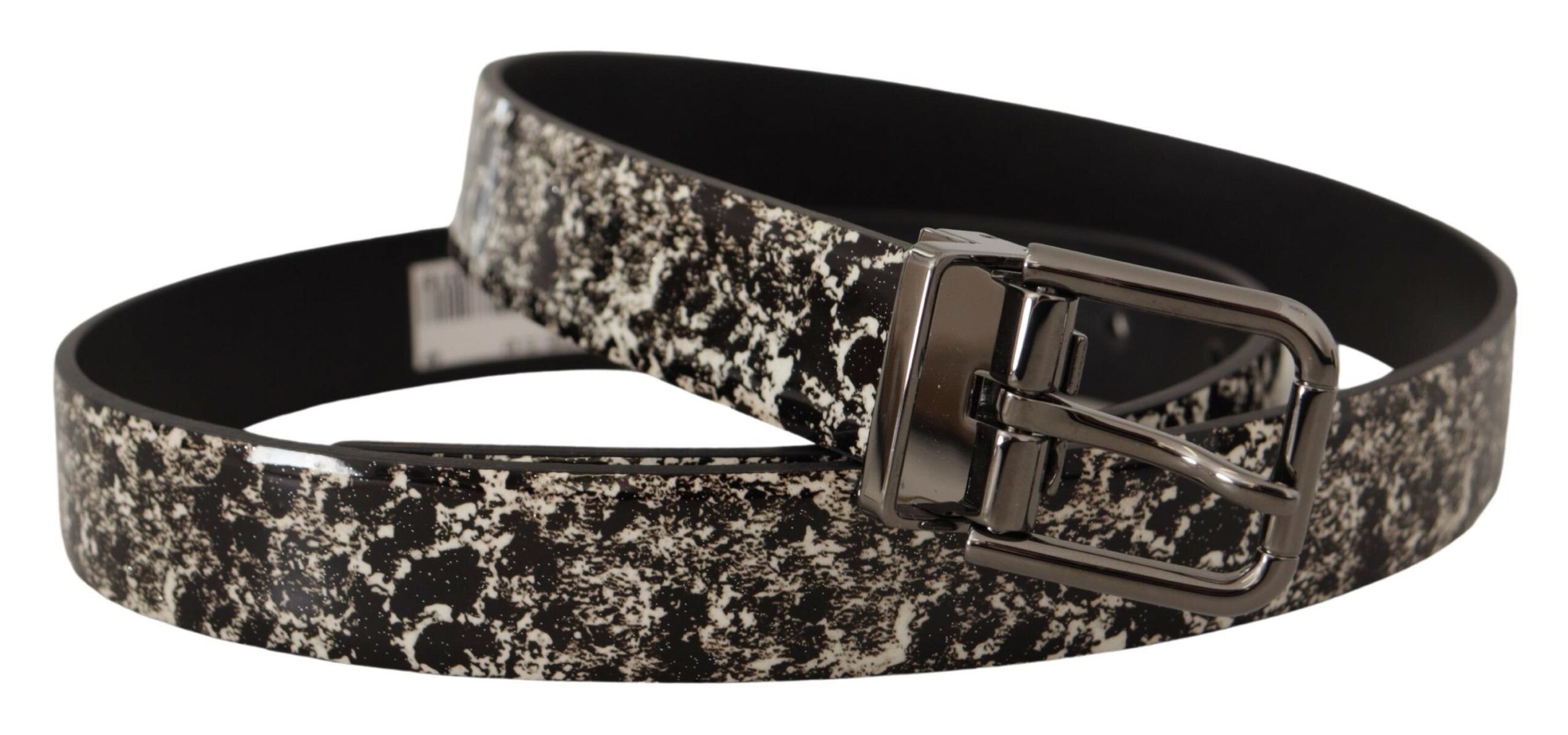 Ceinture élégante en cuir à imprimé marbré Dolce &amp; Gabbana