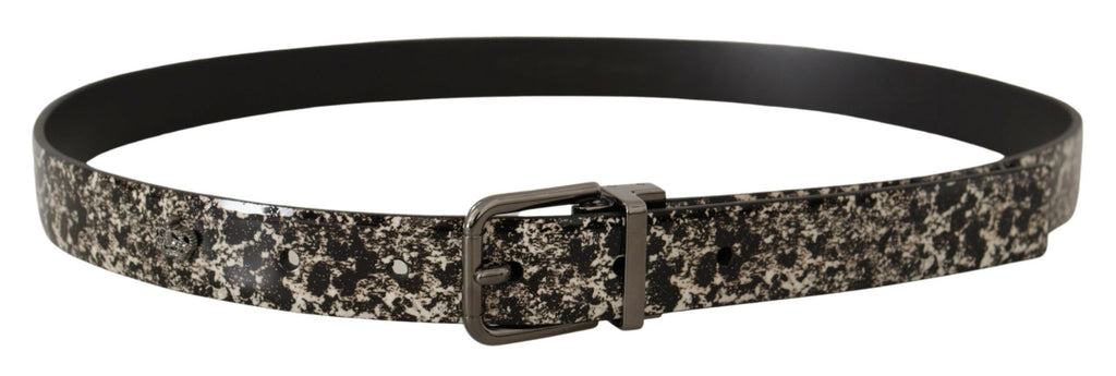 Ceinture élégante en cuir à imprimé marbré Dolce &amp; Gabbana