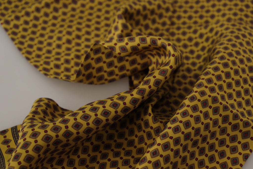 Foulard élégant en soie jaune Dolce &amp; Gabbana pour homme