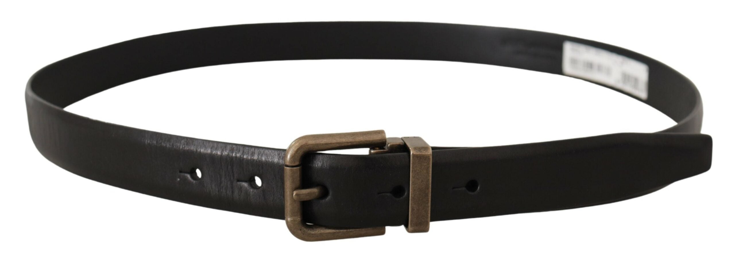 Ceinture élégante en cuir de veau noir Dolce &amp; Gabbana