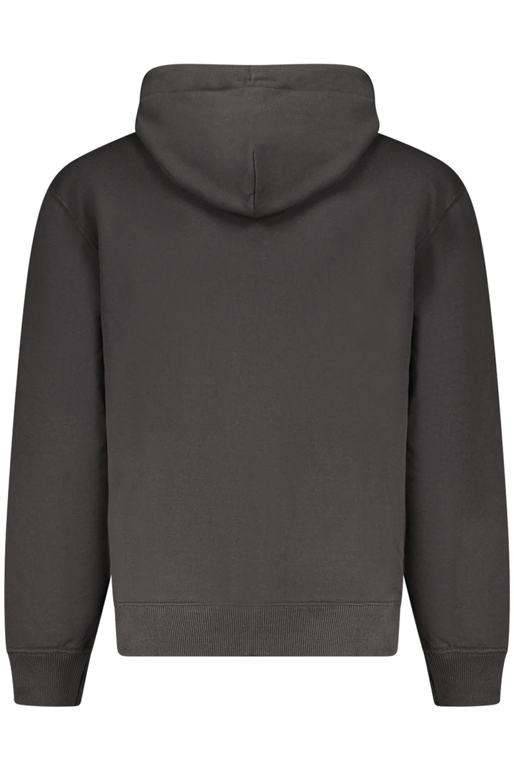 CALVIN KLEIN MEN&#39;S BLACK ZIP-UP SWEATSHIRT
