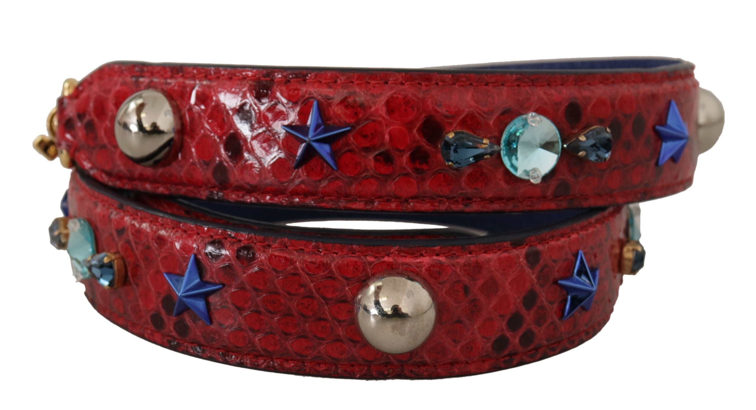 Bandoulière en cuir python rouge Dolce &amp; Gabbana Chic