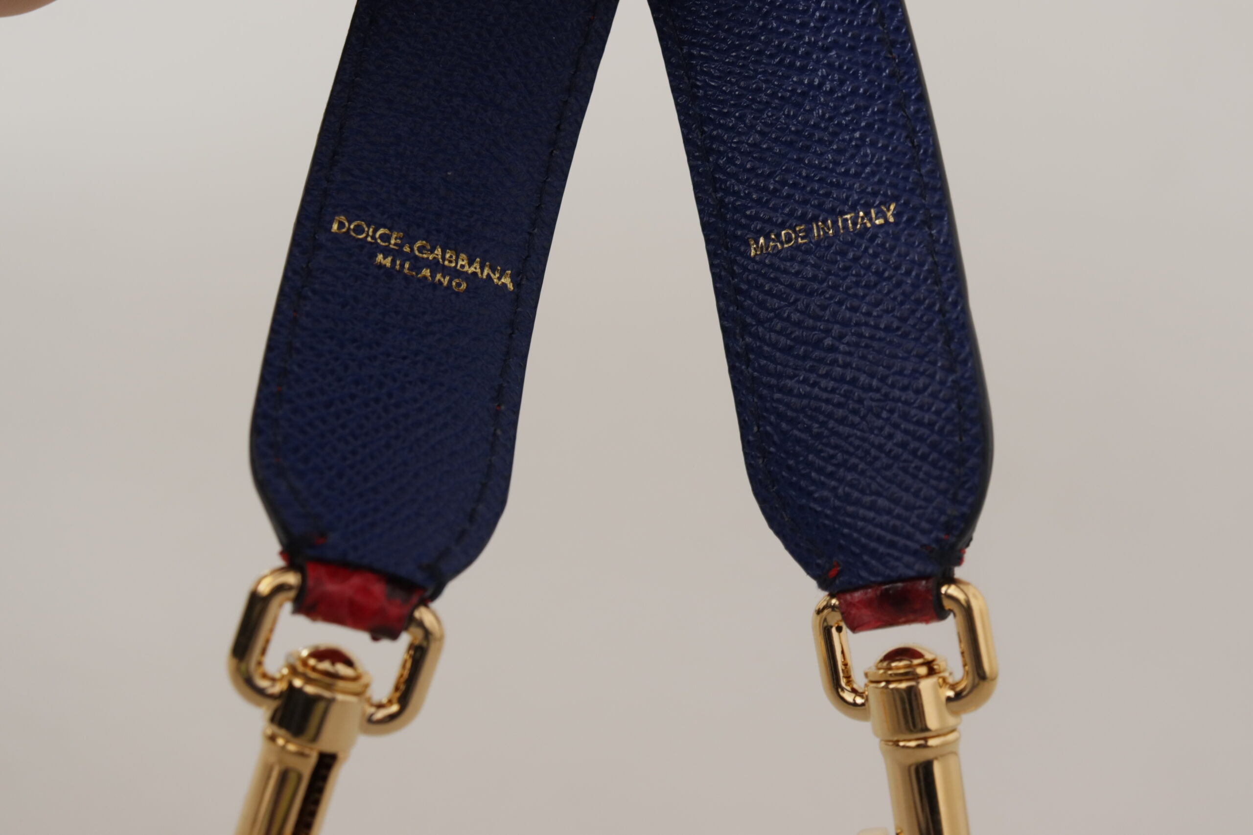 Bandoulière en cuir python rouge Dolce &amp; Gabbana Chic