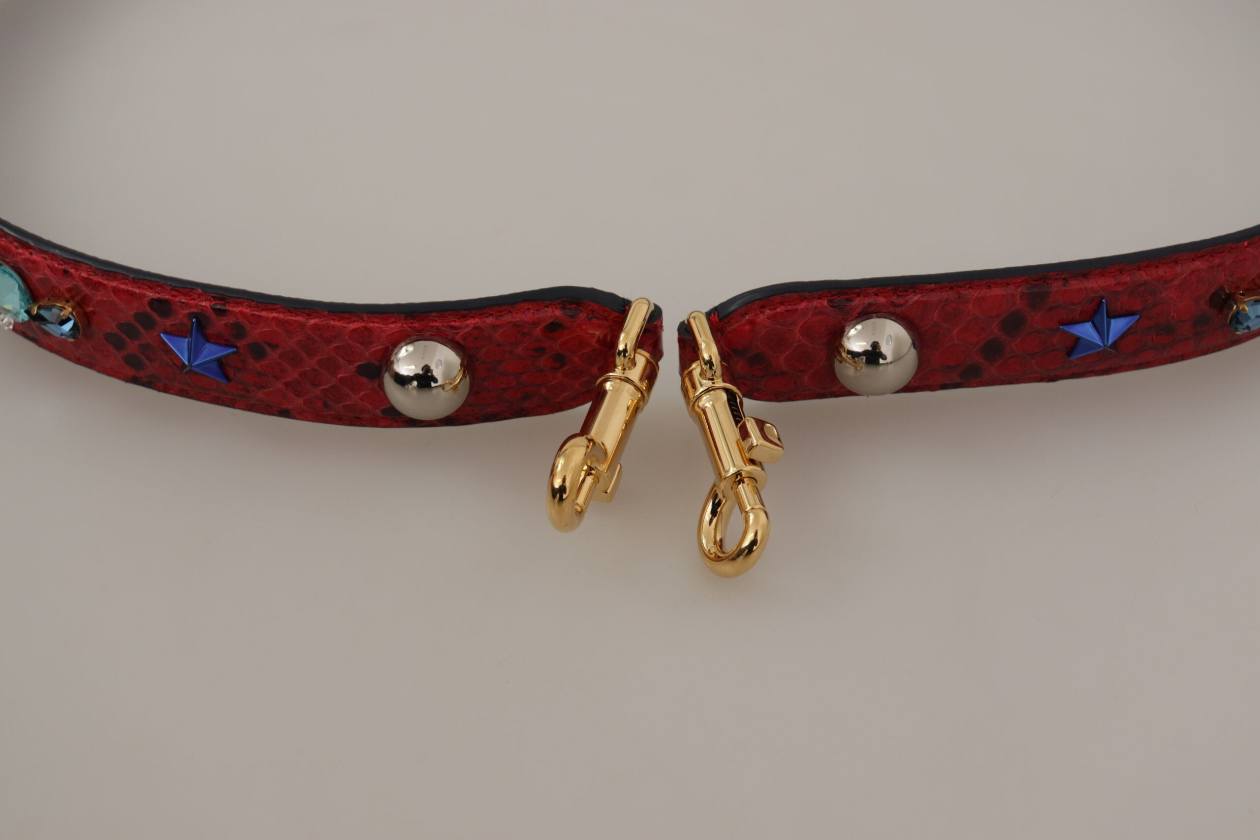 Bandoulière en cuir python rouge Dolce &amp; Gabbana Chic